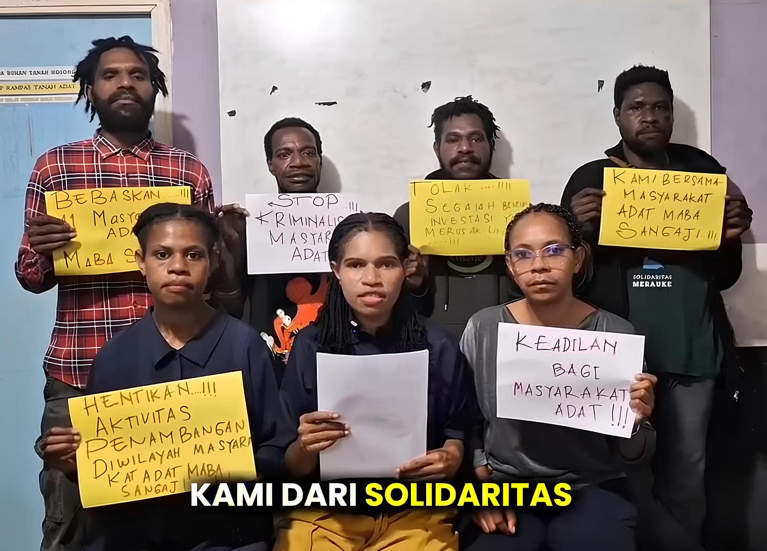 Solidaritas Merauke Desak Pembebasan 11 Masyarakat Adat Maba Sangaji